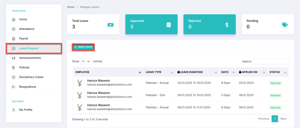 How to Apply for Leave in HRMS