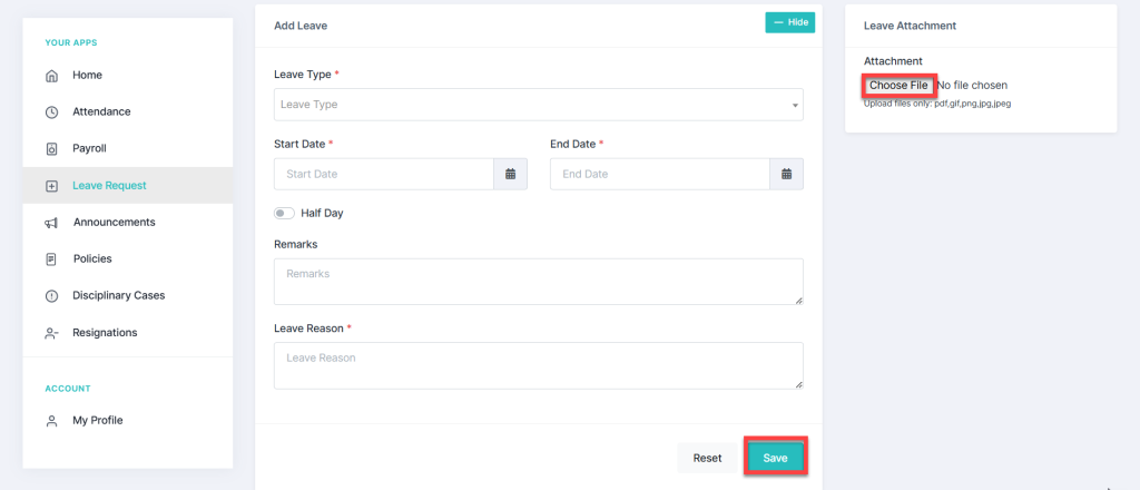 How to Apply for Leave in HRMS