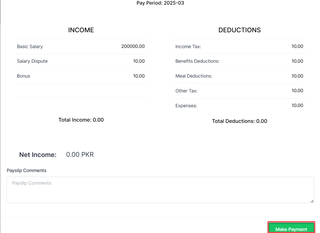 Process Payroll in HRMS